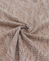 Tecido Malha Tweed Risca Offwhite e Caramelo