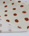 Tecido Viscose Macro Pingos Irregulares Marrom e Creme