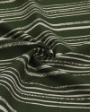 Tecido Viscose Multi Listras Creme e Verde Militar