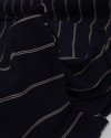 Tecido Crepe Koshibo Leve Listra Dupla Nude e Azul Marinho Noite