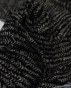 Tecido Viscose Texturizada Listras em Chevron Vanila Mescla e Preto
