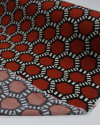 Tecido Viscose Colméias Terracota, Offwhite e Preto