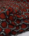 Tecido Viscose Colméias Terracota, Offwhite e Preto