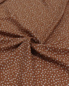 Tecido Viscose Texturizada Micro Pingos Creme e Argila