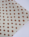 Tecido Viscose Macro Pingos Irregulares Marrom e Creme