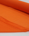 Tecido Crepe Chiffon Toque de Seda Micro Poá Laranja