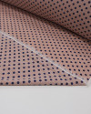 Tecido Crepe Bubble Micro Poá Azul Marinho e Rosé