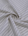 Tecido Alfaitaria de Viscose Risca de Giz Preto e Offwhite
