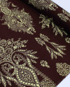Tecido Viscose Arabescos em Cashmere Creme e Marrom