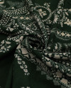 Tecido Viscose Arabescos em Cashmere Offwhite e Verde Militar