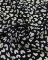 Tecido Viscose Animal Print Offwhite e Preto