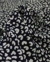 Tecido Viscose Animal Print Offwhite e Preto