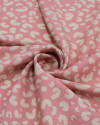 Tecido Viscose Animal Print Offwhie e Rosa