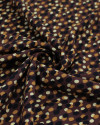 Tecido Viscose Pingos Sobrepostos Colorido e Marrom