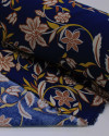Tecido Viscose Ramos Florais Colorido e Azul Maringo