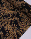 Tecido Viscose Ramos Abstratos Argila e Preto