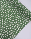 Tecido Viscose Macro Pingos Offwhite e Verde Musgo
