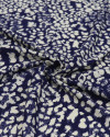 Tecido Viscose Animal Print Creme e Azul Marinho