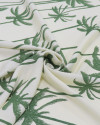 Tecido Viscose Palmeiras Verde e Creme
