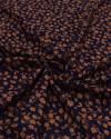 Tecido Viscose Liberty Marrom e Azul Marinho Noite