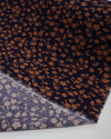 Tecido Viscose Liberty Marrom e Azul Marinho Noite