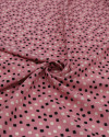 Tecido Viscose Micro Geométrico Offwhite, Preto e Rosa