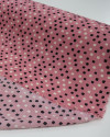Tecido Viscose Micro Geométrico Offwhite, Preto e Rosa