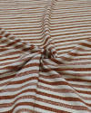 Tecido Viscose Listras Estampadas Creme e Terracota