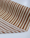 Tecido Viscose Listras Estampadas Creme e Terracota