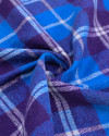 Tecido Flanela Mista Xadrez Fuplo Branco, Roxo e Azul