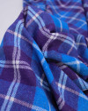 Tecido Flanela Mista Xadrez Fuplo Branco, Roxo e Azul