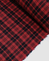 Tecido Flanela Mista Xadrez Triplo Preto e Vermelho