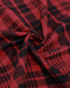 Tecido Flanela Mista Xadrez Triplo Preto e Vermelho