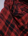Tecido Flanela Mista Xadrez Triplo Preto e Vermelho