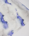 Tecido Linho Puro Italiano Pintura Abstrata em Tie Dye Roxo e Cinza