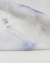 Tecido Linho Puro Italiano Pintura Abstrata em Tie Dye Roxo e Cinza