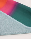 Tecido Linho Misto Italiano Barrado Duplo Degradê Ondulado Verde, Rosa e Laranja (COM DETALHES)