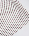 Tecido Linho Puro Italiano Listrado Marrom e Offwhite