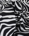 Tecido Crepe de Viscose Italiano Animal Print P/B