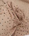 Tecido Viscose Italiano Micro Poá Preto e Nude