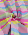 Tecido Tricoline com Elastano Italiano Listrado Candy Color