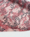 Tecido Crepe Chiffon Italiano Animal Print Sobreposto Preto e Tons de Rosa
