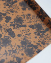 Tecido Crepe Chiffon Italiano Dupla Face Ramos Florais e Ferrugem