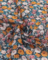 Tecido Crepe Chiffon Italiano Tapete de Rosas Colorido