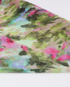 Tecido Crepe Chiffon Italiano Toque de Seda Pintura Floral Abstrata Colorido