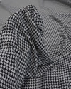 Tecido Crepe Salinas Italiano Micro Pied Poule P/B