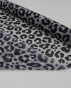 Tecido Crepe Chiffon Italiano Animal Print Preto e Cinza