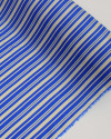 Tecido Viscose Multi Listras Creme e Azul