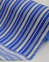 Tecido Viscose Multi Listras Creme e Azul
