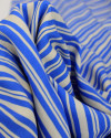 Tecido Viscose Multi Listras Creme e Azul